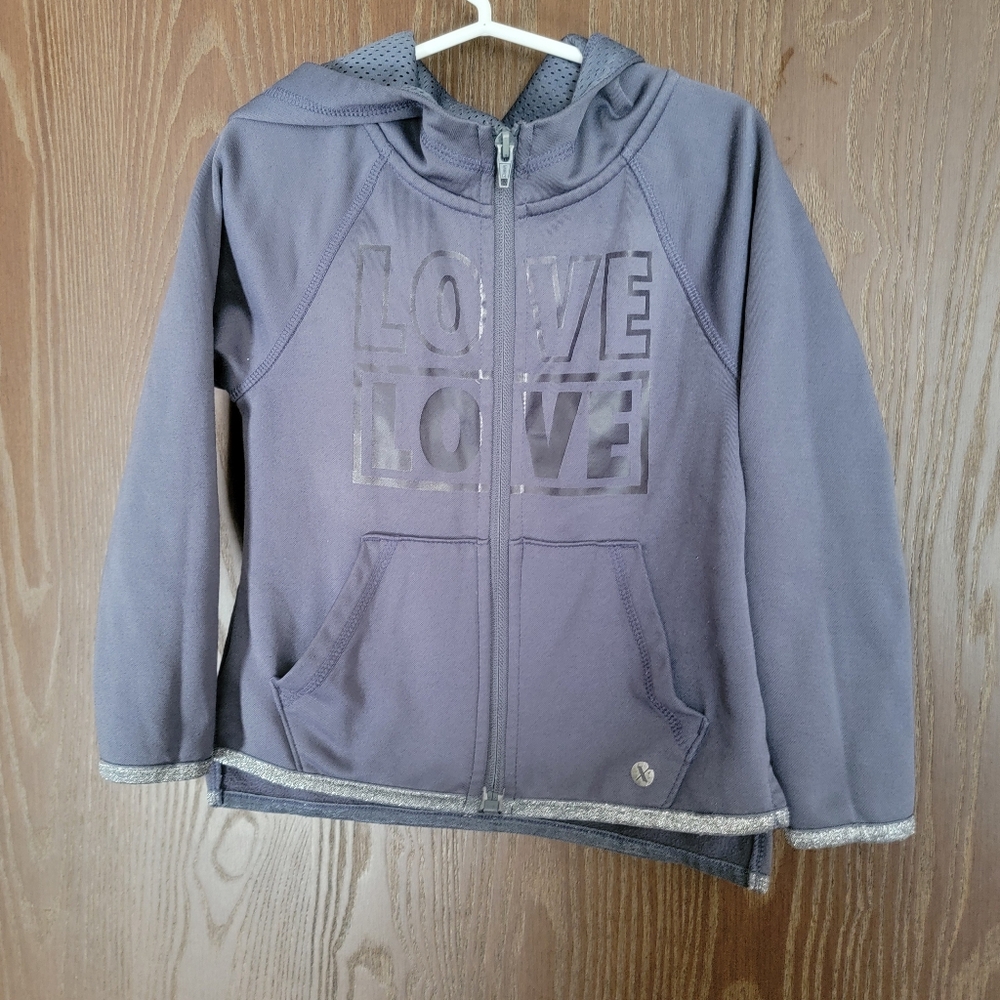 Toddler Girls XXS (4/5) Gray hoodie Full Zip UG